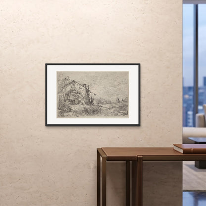 Orlonzo - FRAMED PRINT BLACK 9060cm3624 ROOM