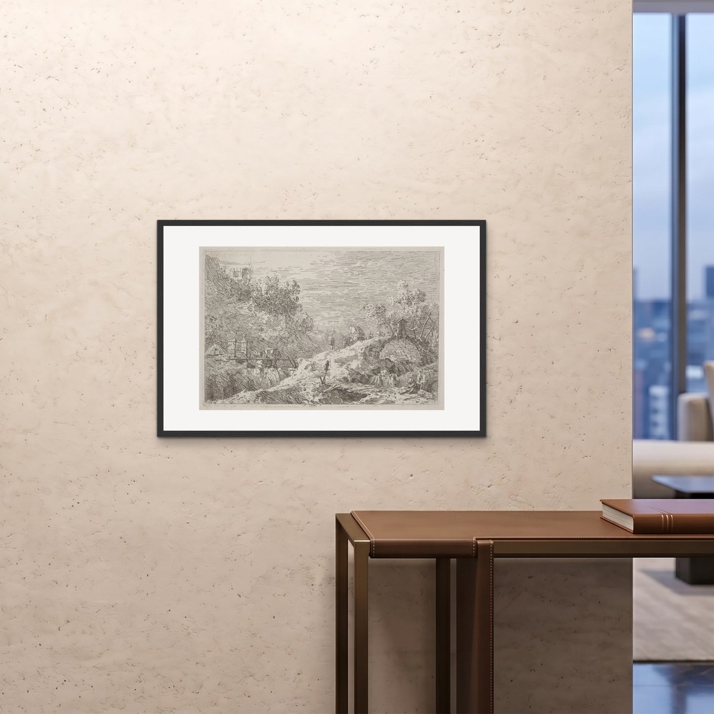 Orlonzo - FRAMED PRINT BLACK 9060cm3624 ROOM