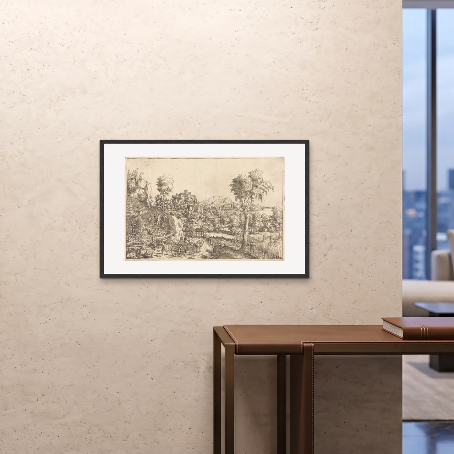 Orlonzo - FRAMED PRINT BLACK 9060cm3624 ROOM