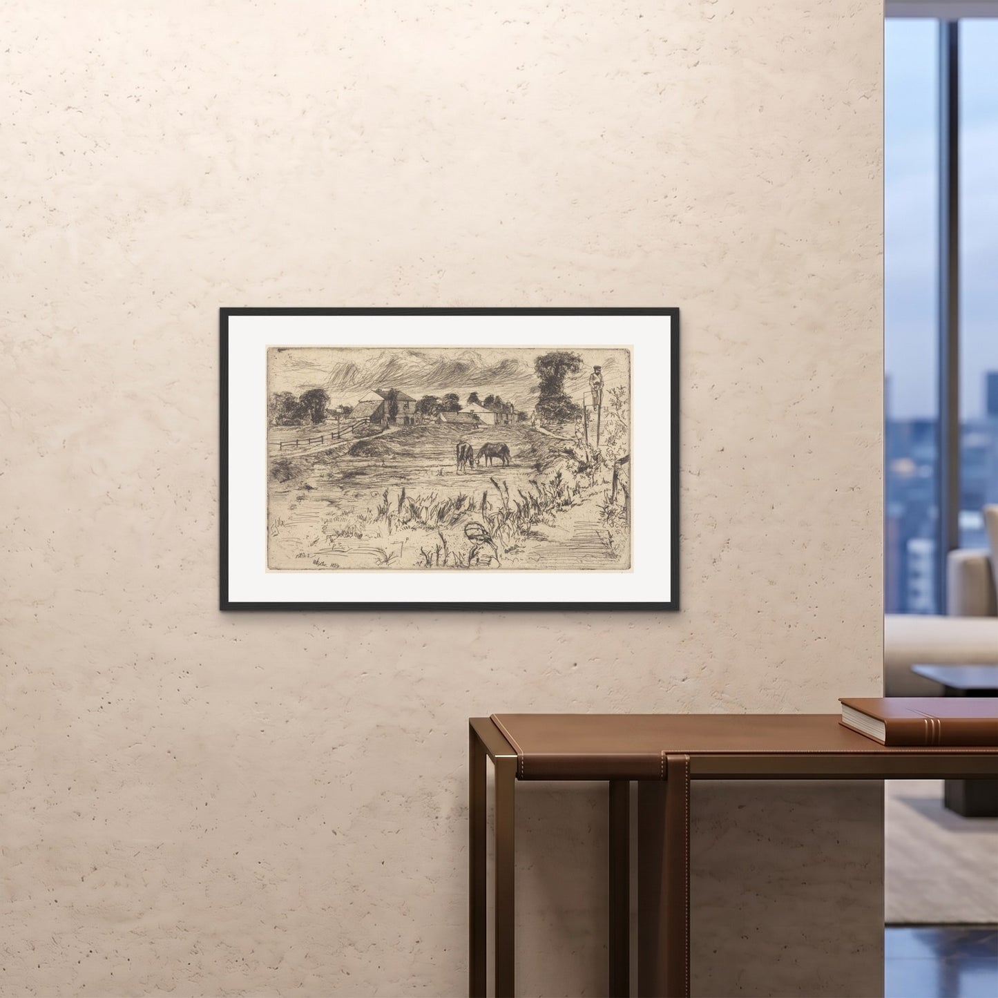 Orlonzo - FRAMED PRINT BLACK 9060cm3624 ROOM