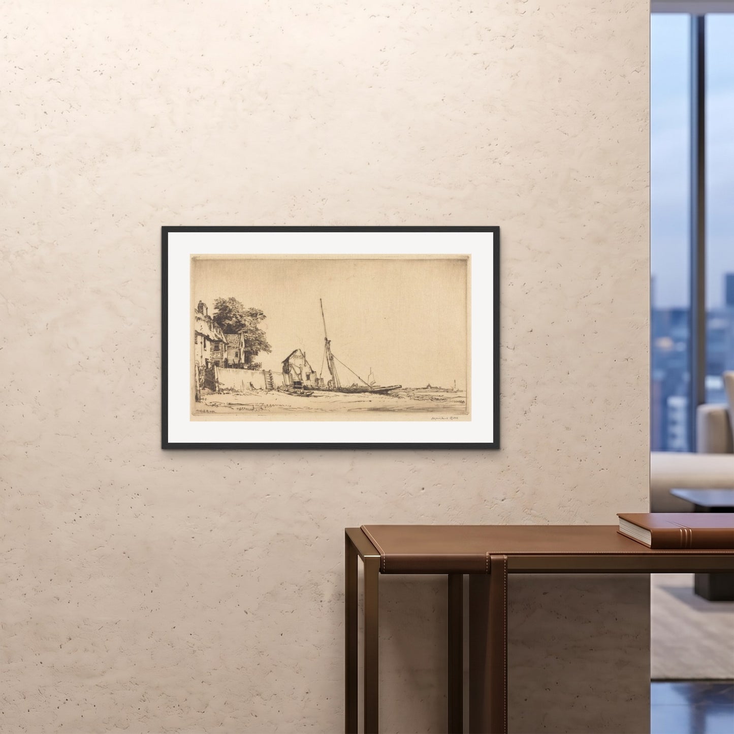 Orlonzo - FRAMED PRINT BLACK 9060cm3624 ROOM