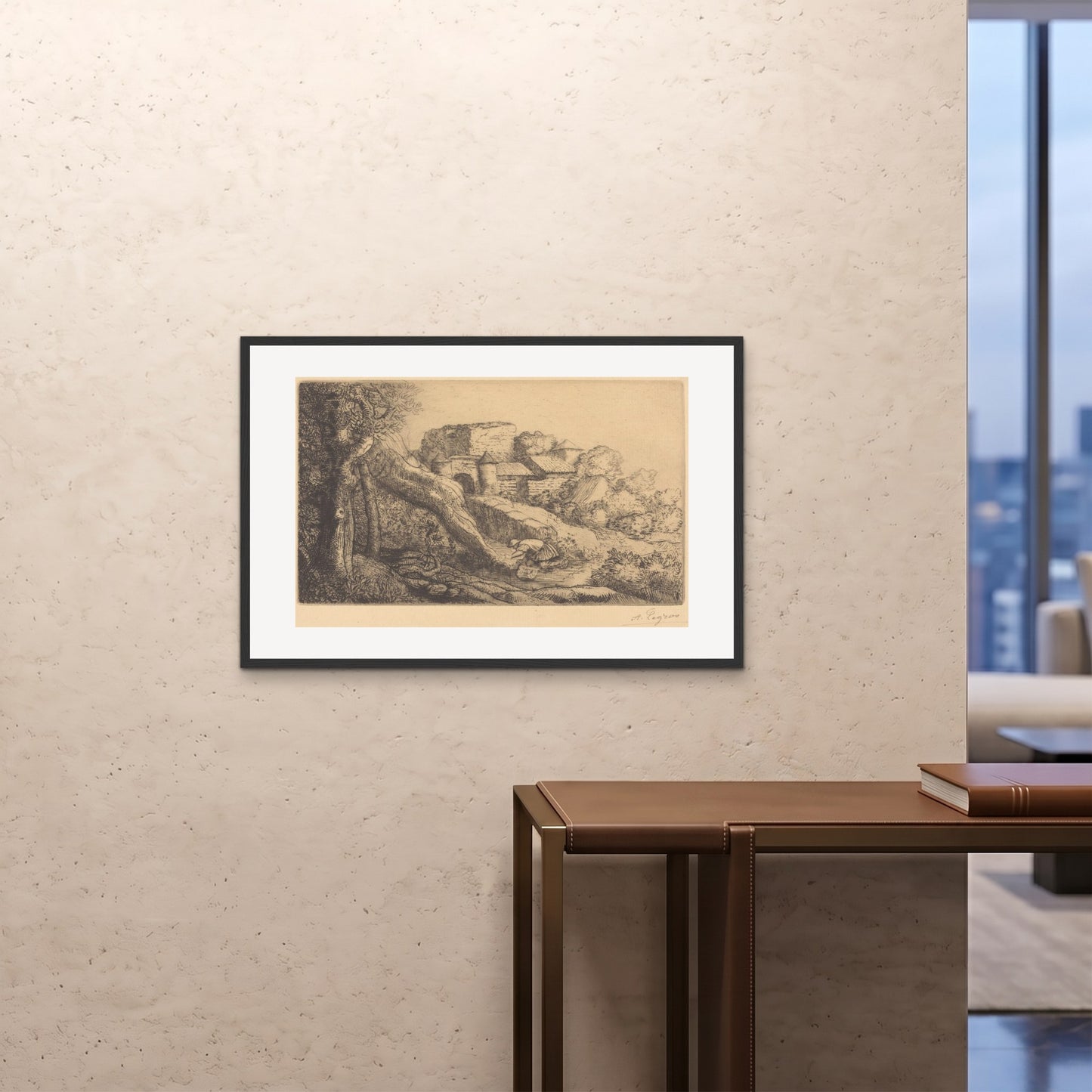 Orlonzo - FRAMED PRINT BLACK 9060cm3624 ROOM