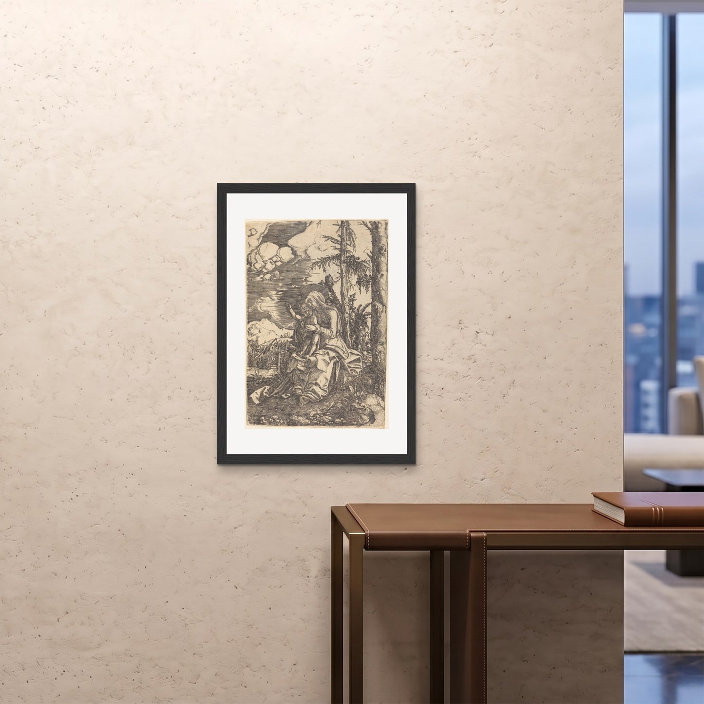 Orlonzo - FRAMED PRINT BLACK A1594x841cm ROOM