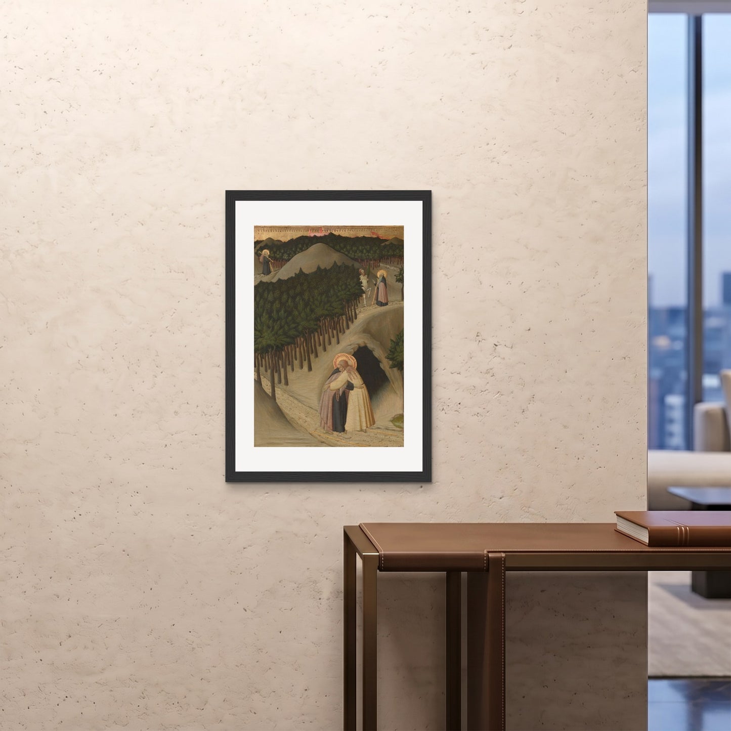 Orlonzo - FRAMED PRINT BLACK A1594x841cm ROOM