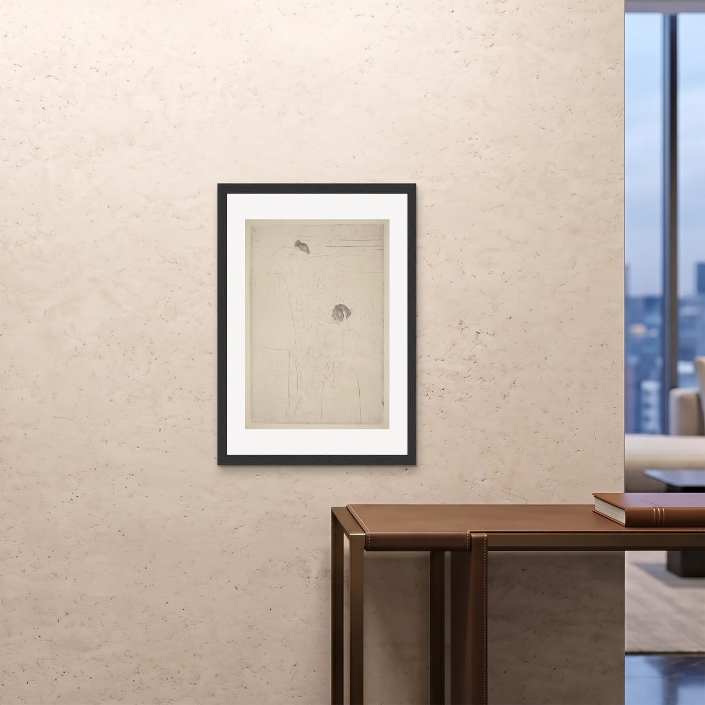 Orlonzo - FRAMED PRINT BLACK A1594x841cm ROOM