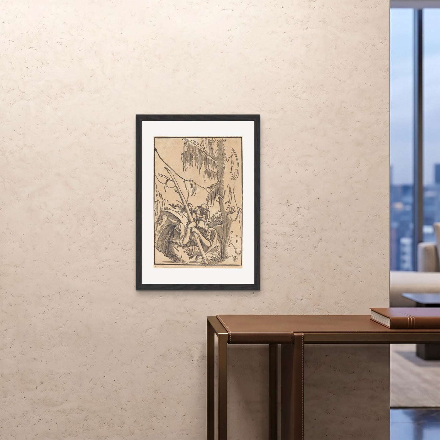 Orlonzo - FRAMED PRINT BLACK A1594x841cm ROOM