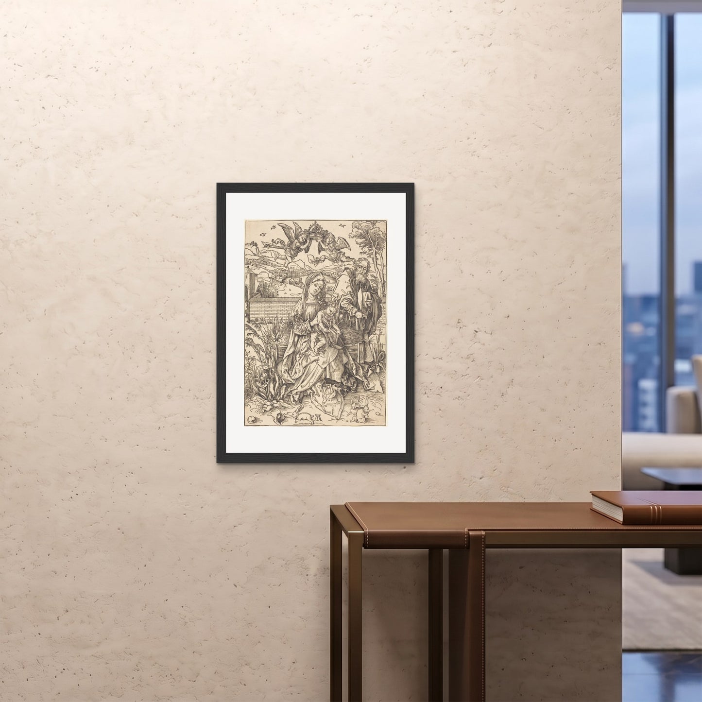 Orlonzo - FRAMED PRINT BLACK A1594x841cm ROOM