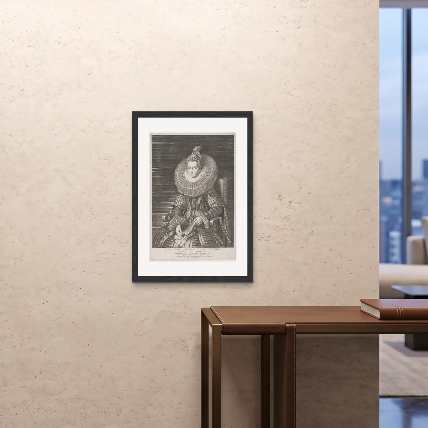 Orlonzo - FRAMED PRINT BLACK A1594x841cm ROOM