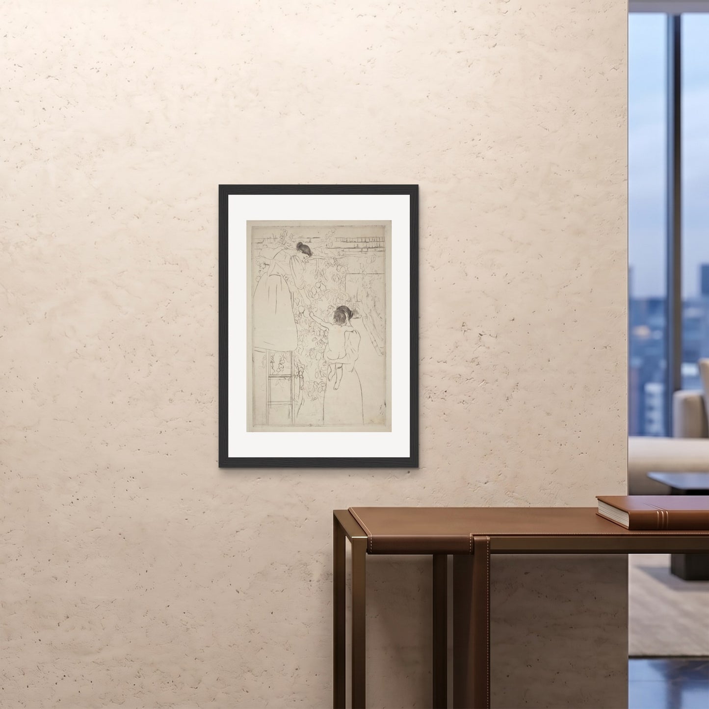 Orlonzo - FRAMED PRINT BLACK A1594x841cm ROOM