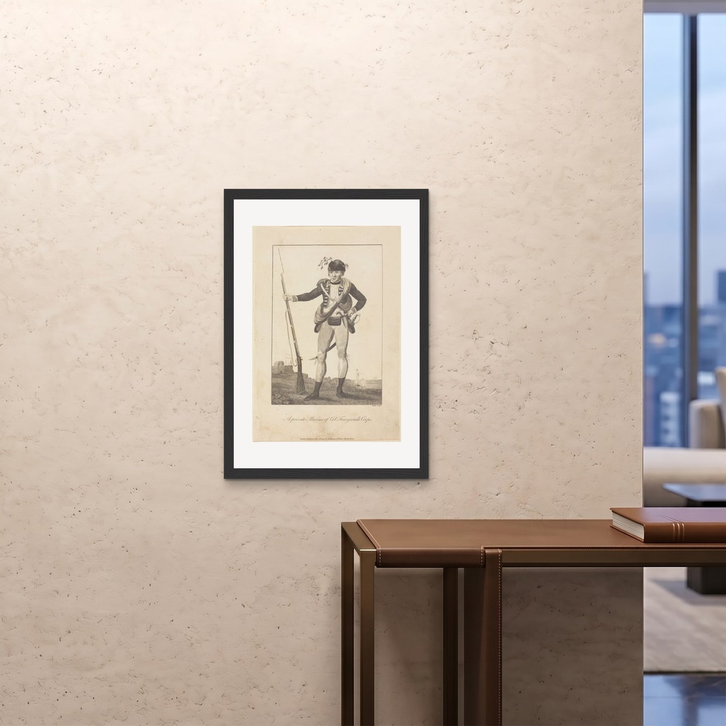 Orlonzo - FRAMED PRINT BLACK A1594x841cm ROOM