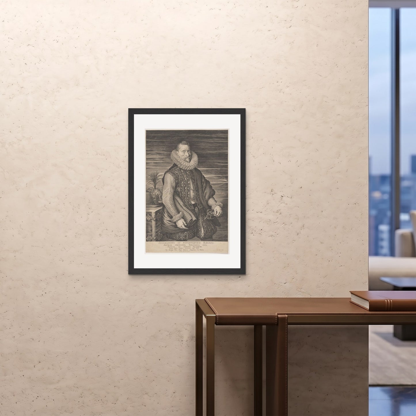 Orlonzo - FRAMED PRINT BLACK A1594x841cm ROOM