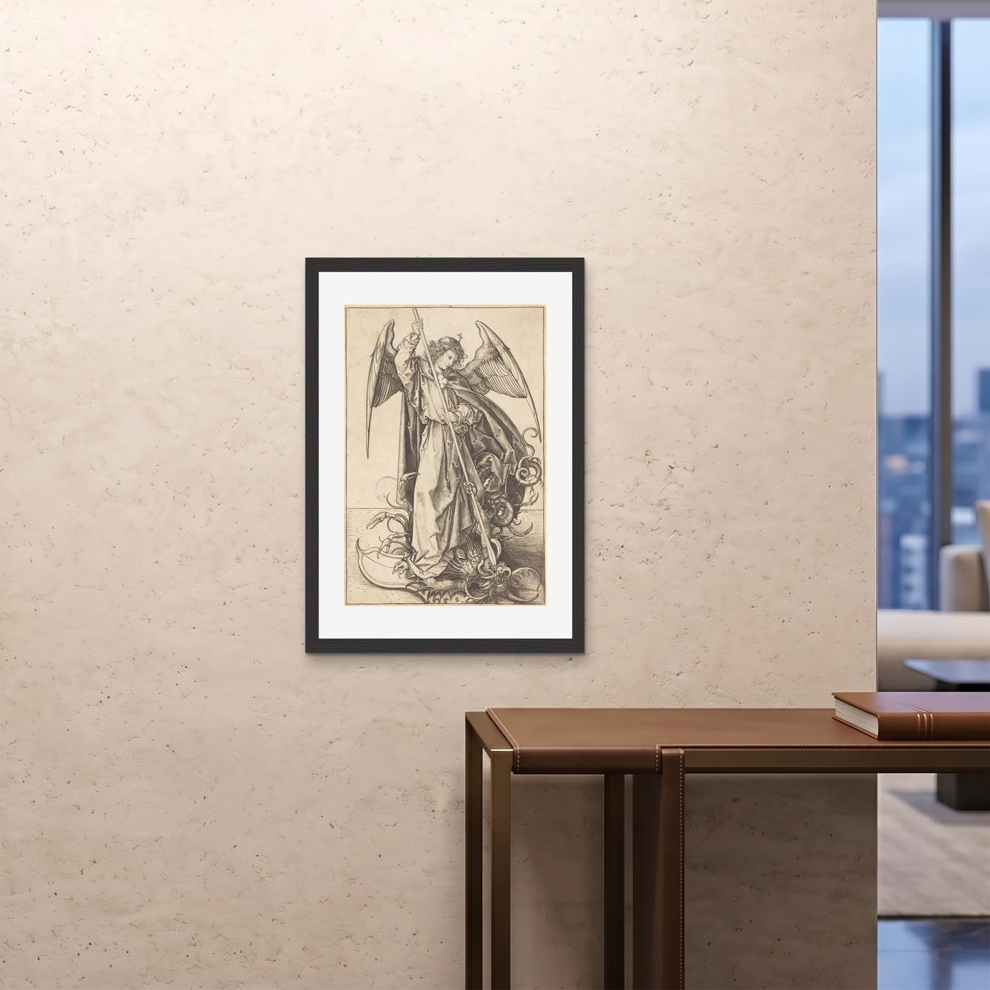 Orlonzo - FRAMED PRINT BLACK A1594x841cm ROOM