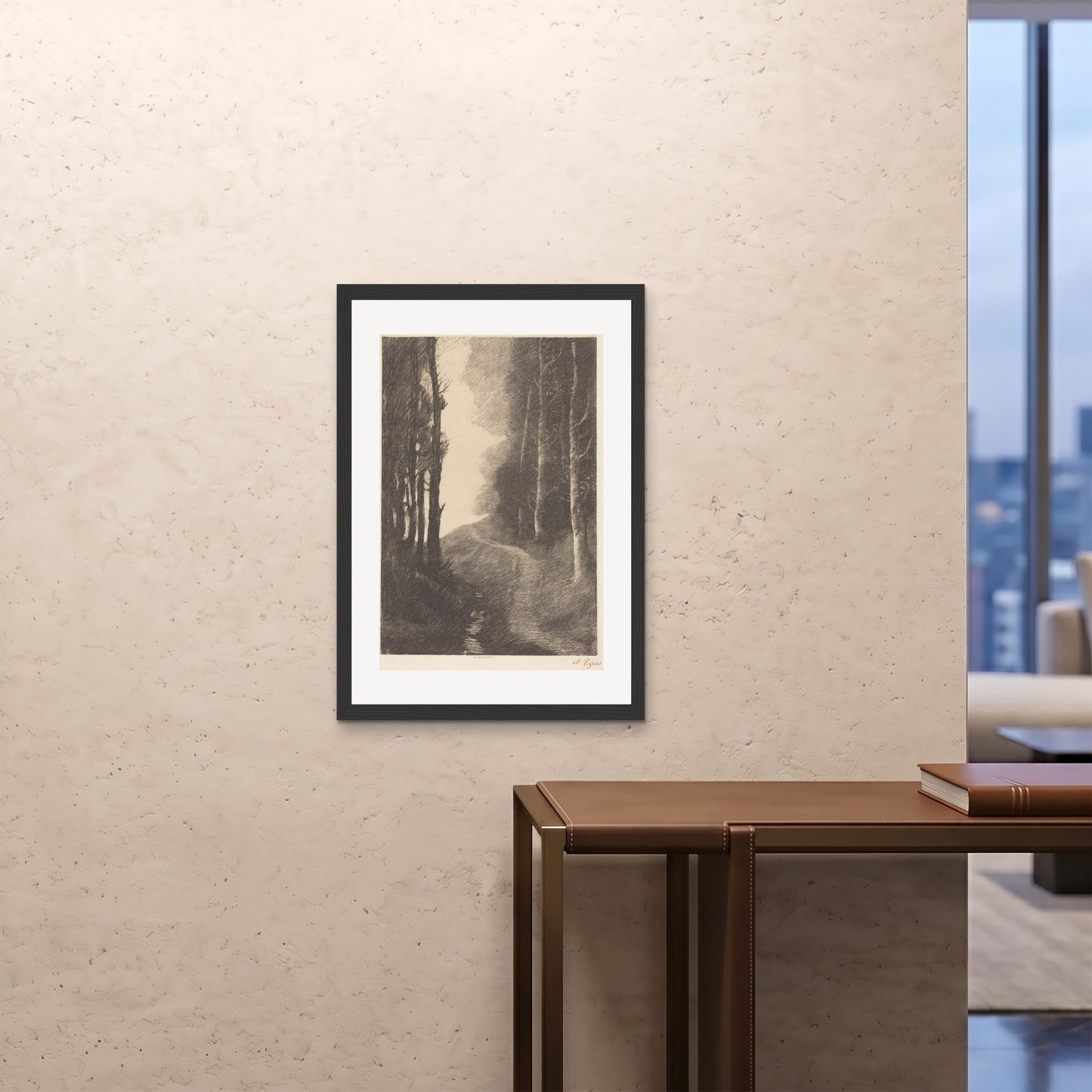 Orlonzo - FRAMED PRINT BLACK A1594x841cm ROOM