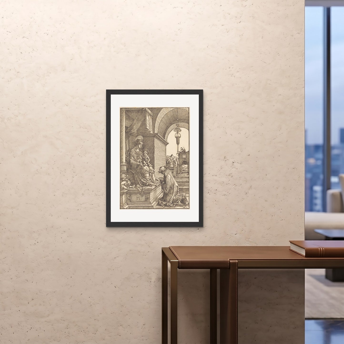 Orlonzo - FRAMED PRINT BLACK A1594x841cm ROOM