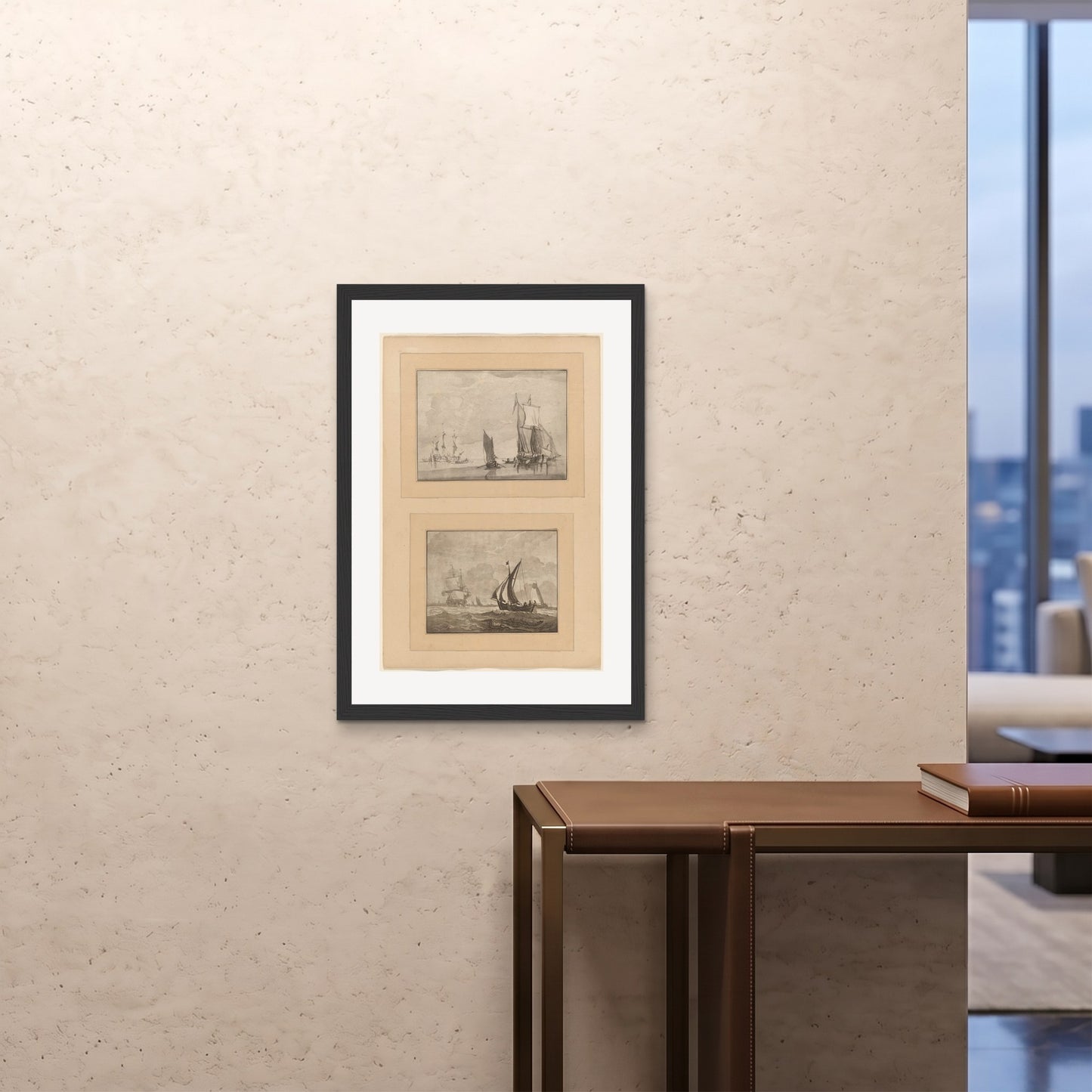 Orlonzo - FRAMED PRINT BLACK A1594x841cm ROOM