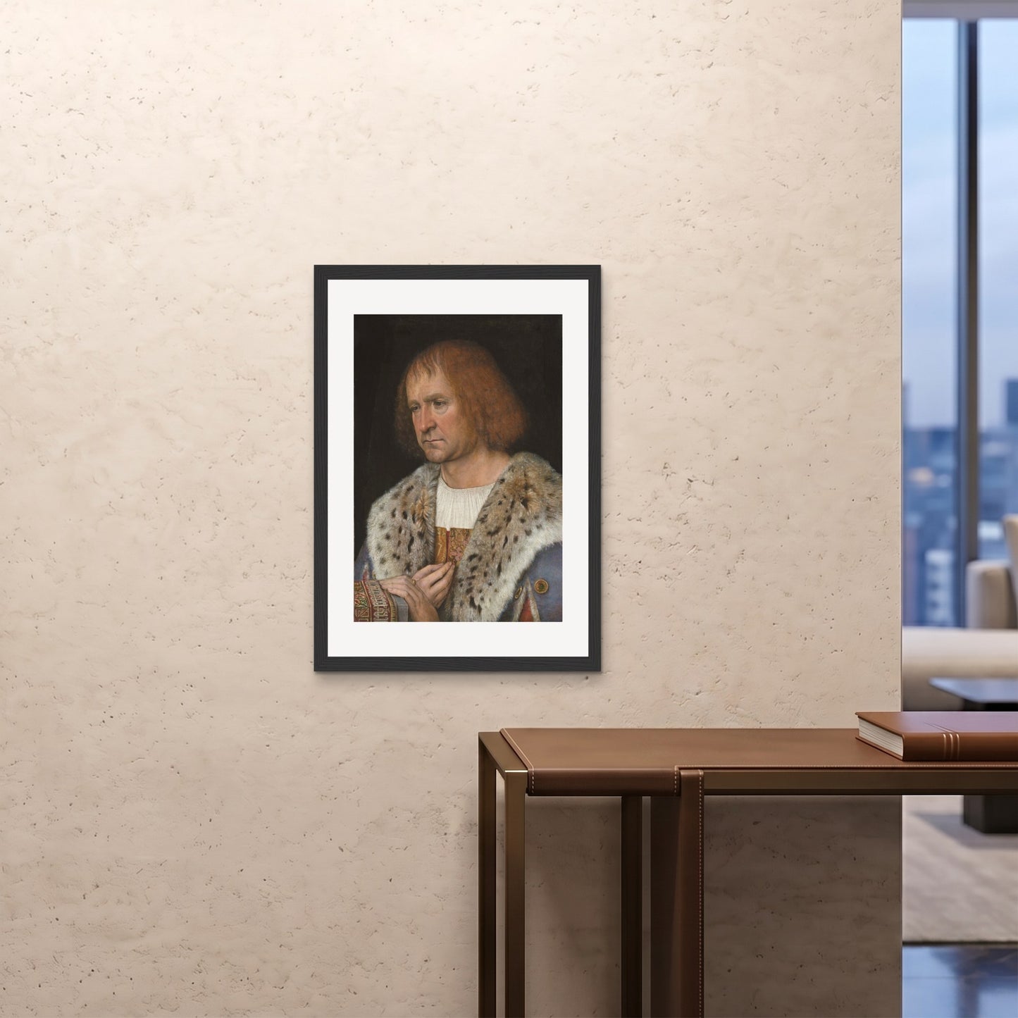 Orlonzo - FRAMED PRINT BLACK A1594x841cm ROOM