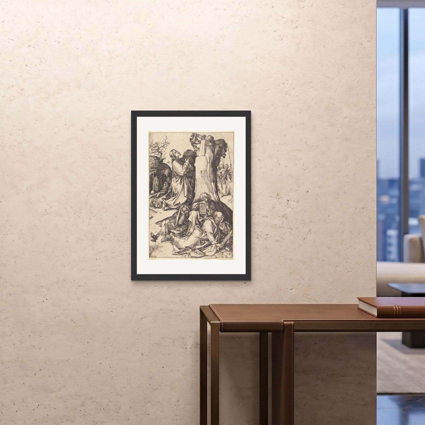 Orlonzo - FRAMED PRINT BLACK A1594x841cm ROOM