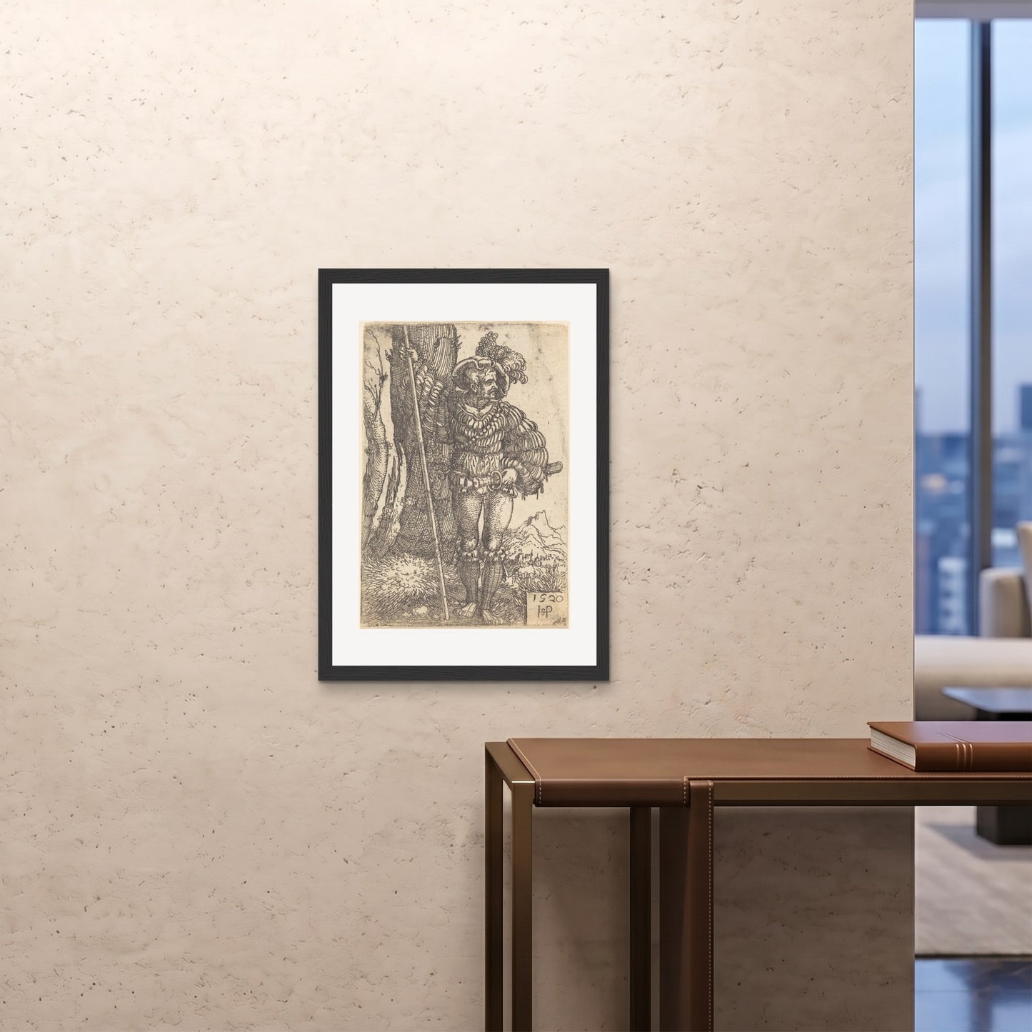Orlonzo - FRAMED PRINT BLACK A1594x841cm ROOM