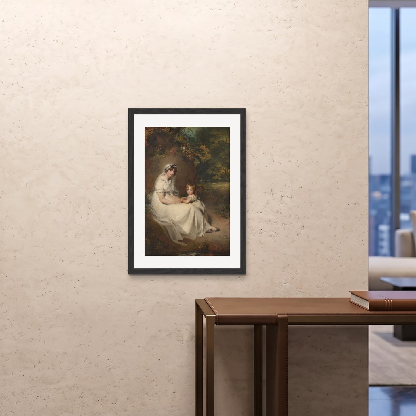 Orlonzo - FRAMED PRINT BLACK A1594x841cm ROOM