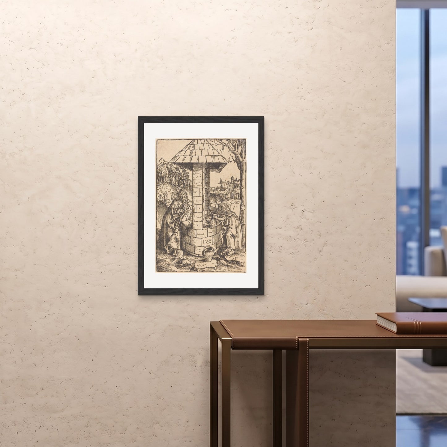 Orlonzo - FRAMED PRINT BLACK A1594x841cm ROOM
