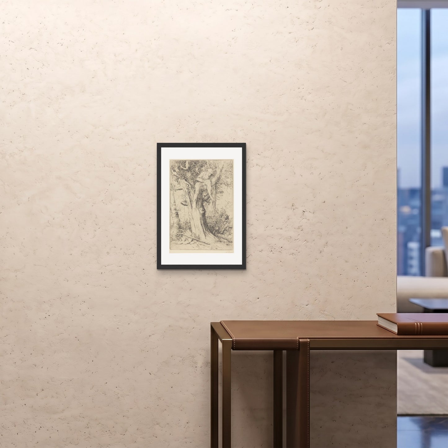 Orlonzo - FRAMED PRINT BLACK A242x594cm ROOM