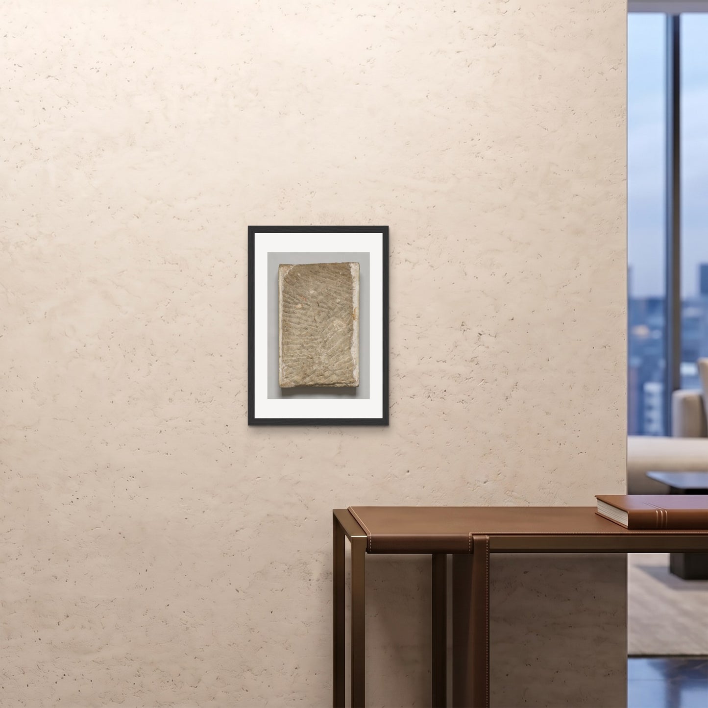 Orlonzo - FRAMED PRINT BLACK A242x594cm ROOM