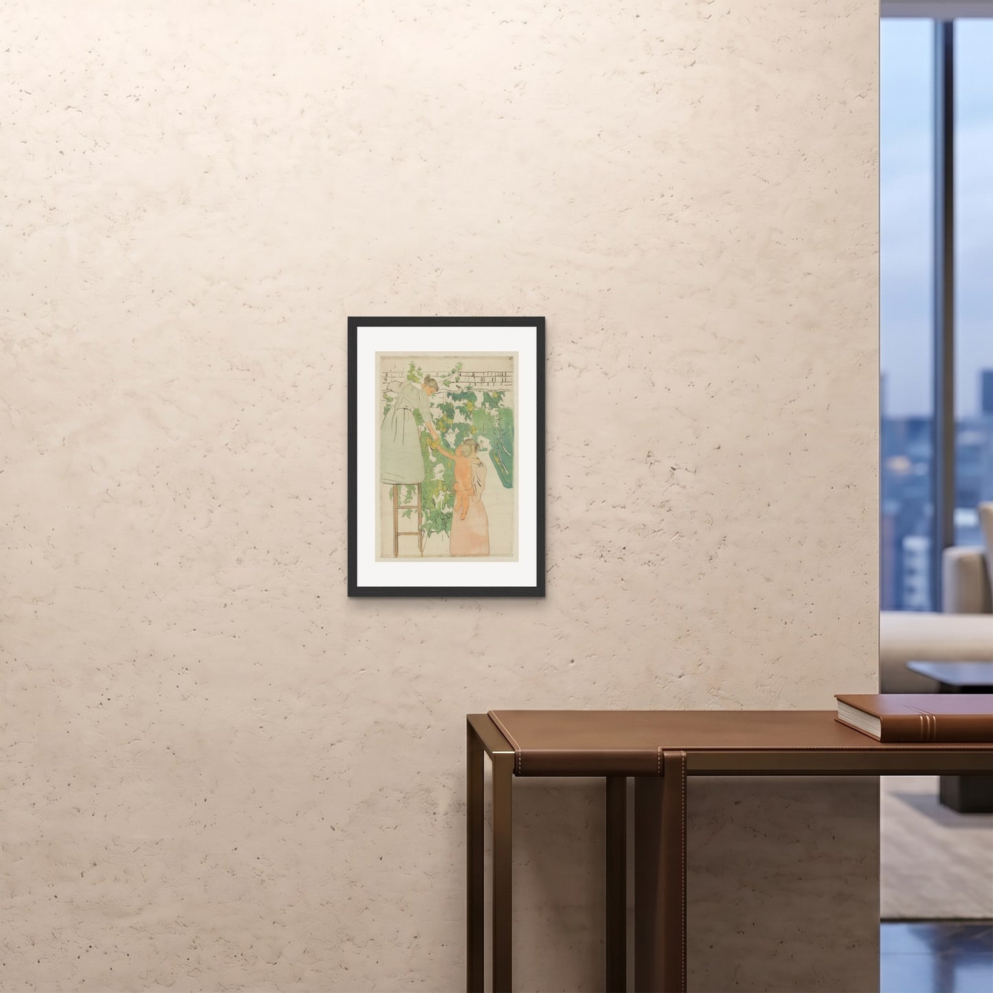Orlonzo - FRAMED PRINT BLACK A242x594cm ROOM