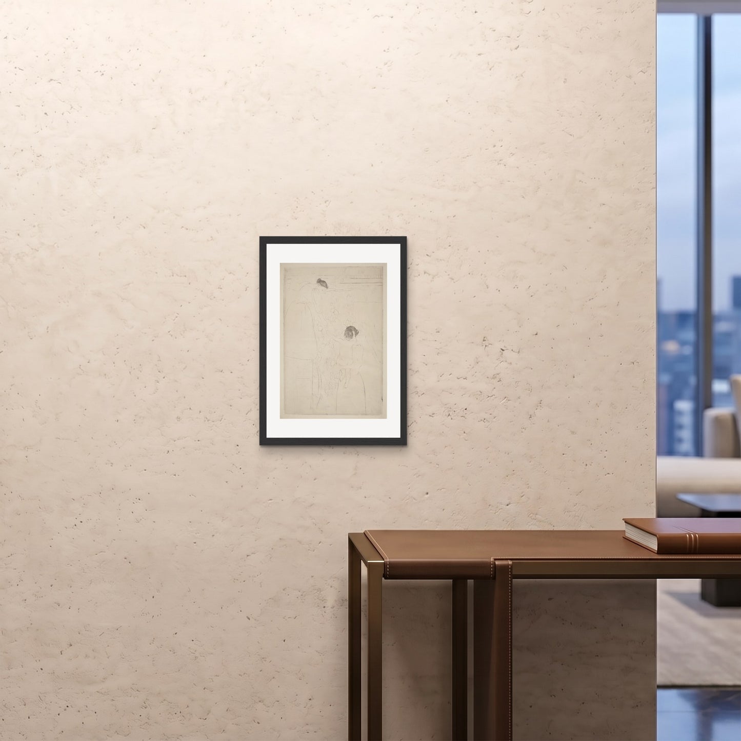 Orlonzo - FRAMED PRINT BLACK A242x594cm ROOM