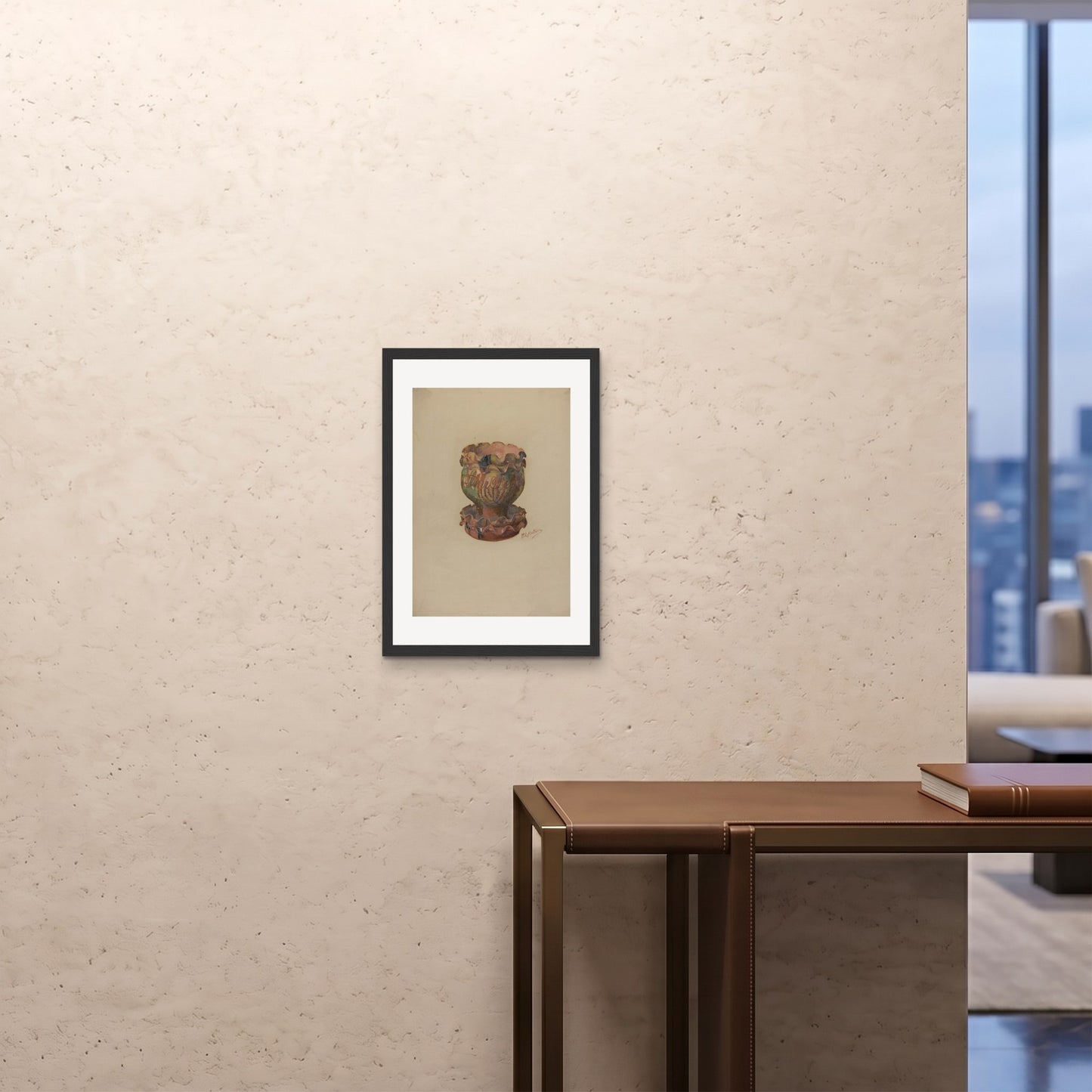 Orlonzo - FRAMED PRINT BLACK A242x594cm ROOM