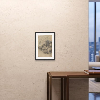 Orlonzo - FRAMED PRINT BLACK A242x594cm ROOM