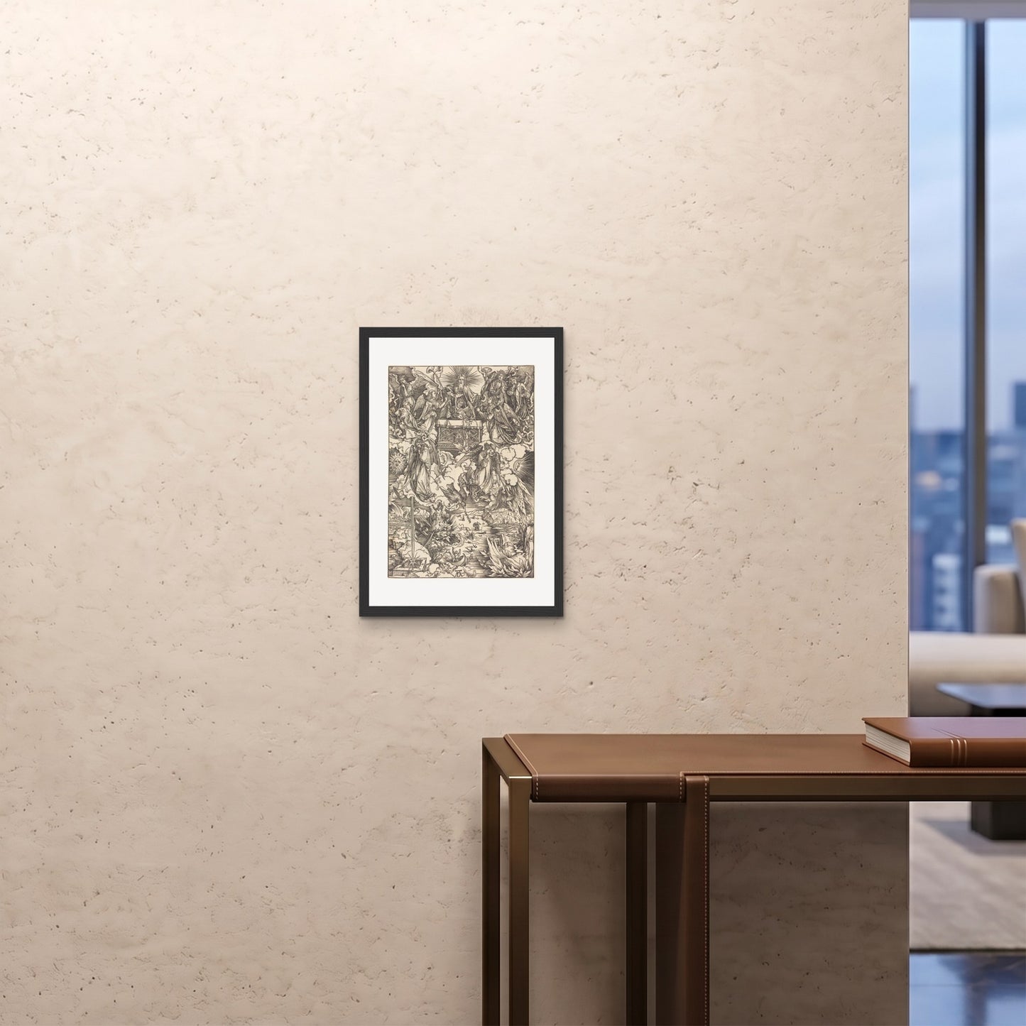 Orlonzo - FRAMED PRINT BLACK A242x594cm ROOM