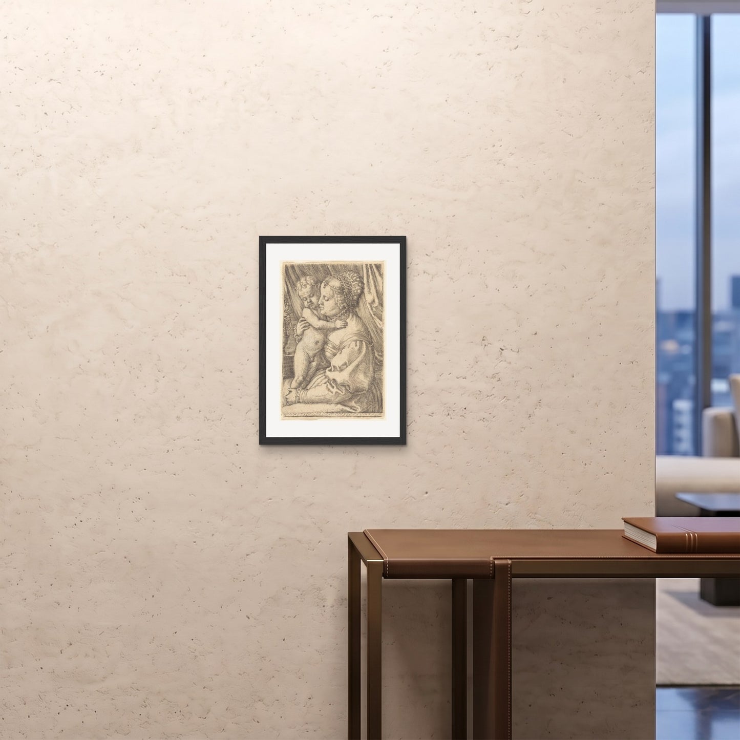 Orlonzo - FRAMED PRINT BLACK A242x594cm ROOM