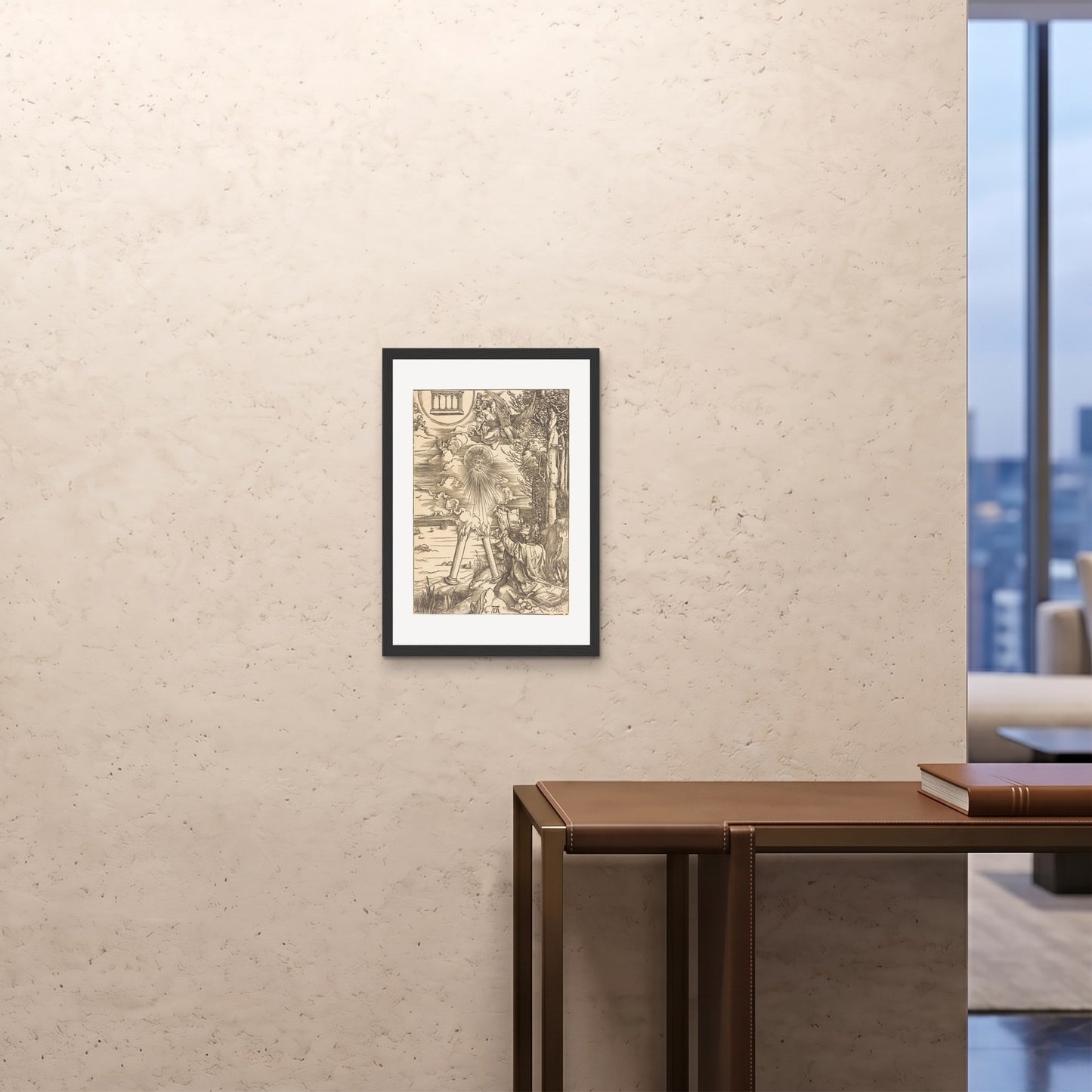 Orlonzo - FRAMED PRINT BLACK A242x594cm ROOM