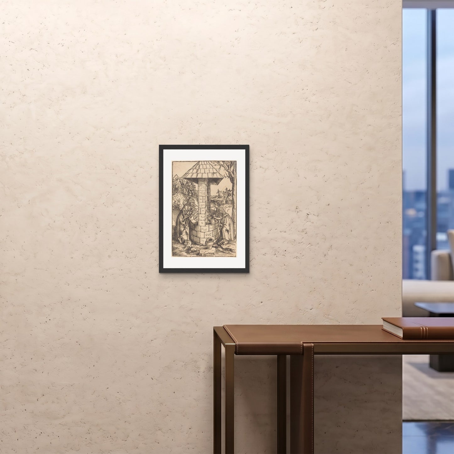 Orlonzo - FRAMED PRINT BLACK A242x594cm ROOM