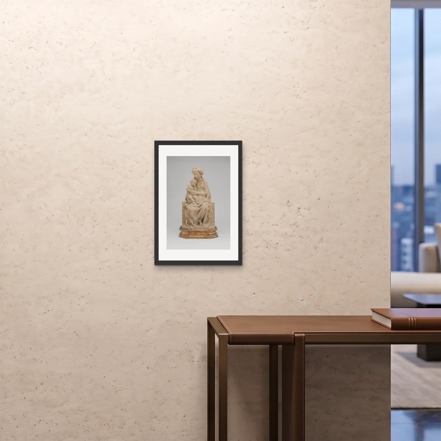 Orlonzo - FRAMED PRINT BLACK A242x594cm ROOM