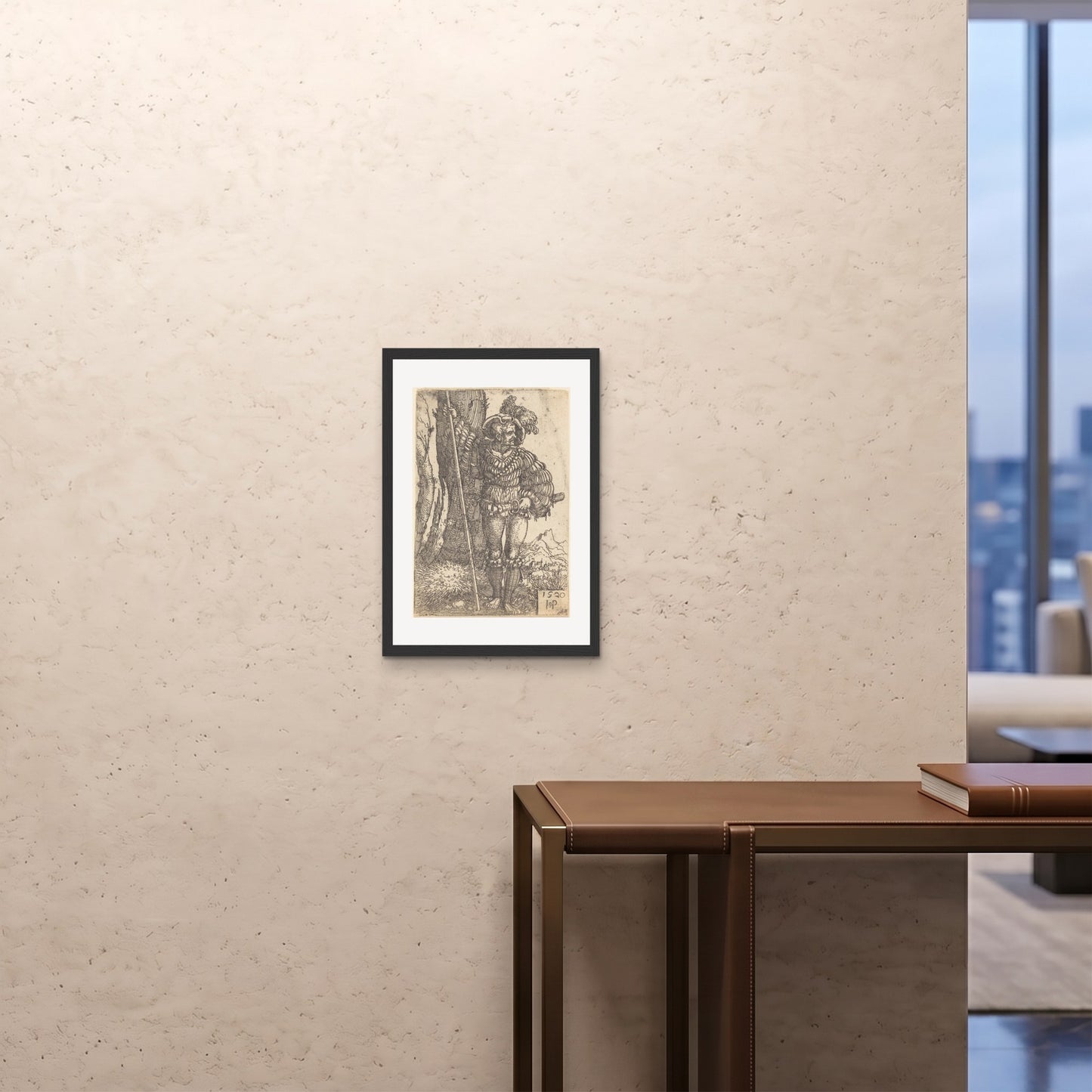 Orlonzo - FRAMED PRINT BLACK A242x594cm ROOM