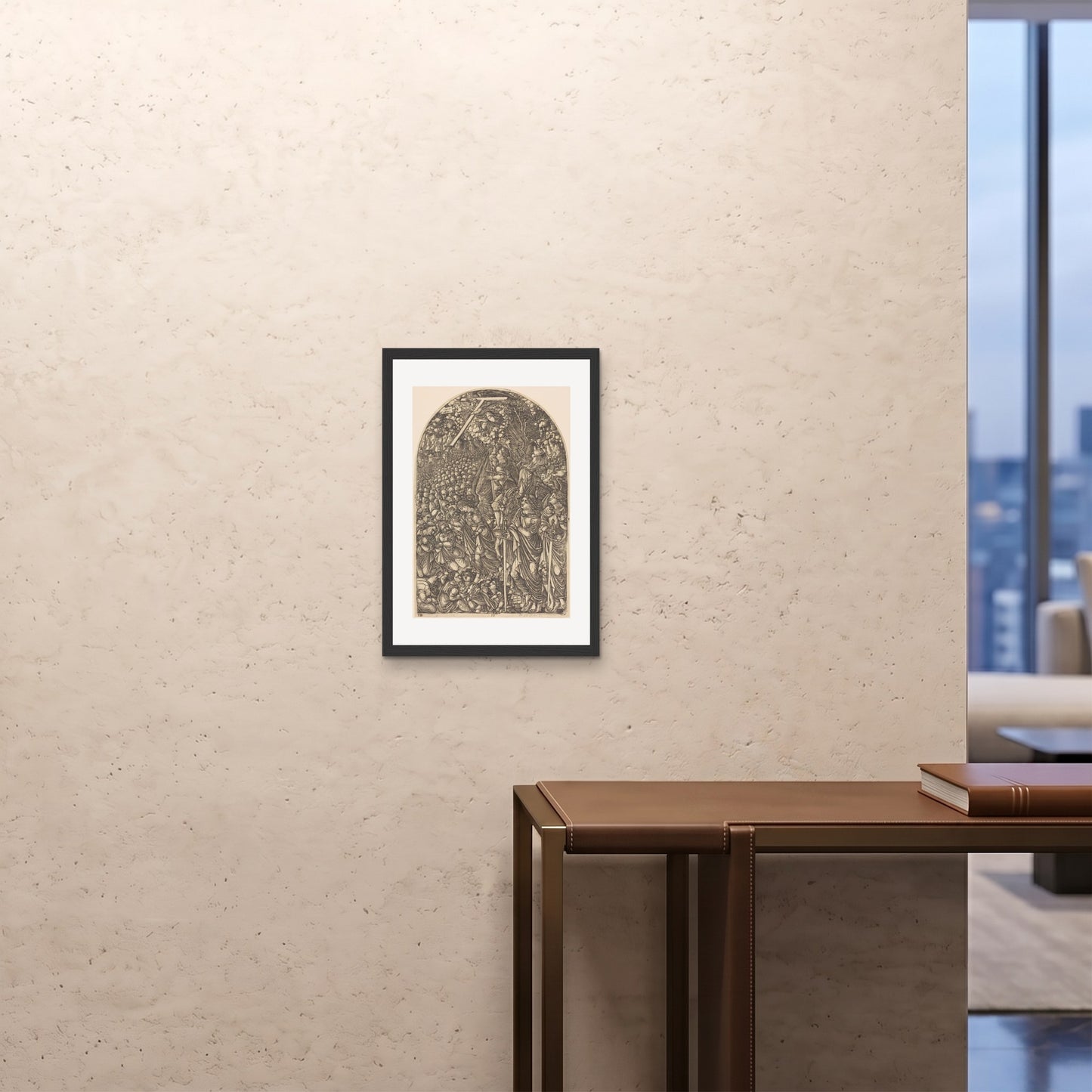 Orlonzo - FRAMED PRINT BLACK A242x594cm ROOM