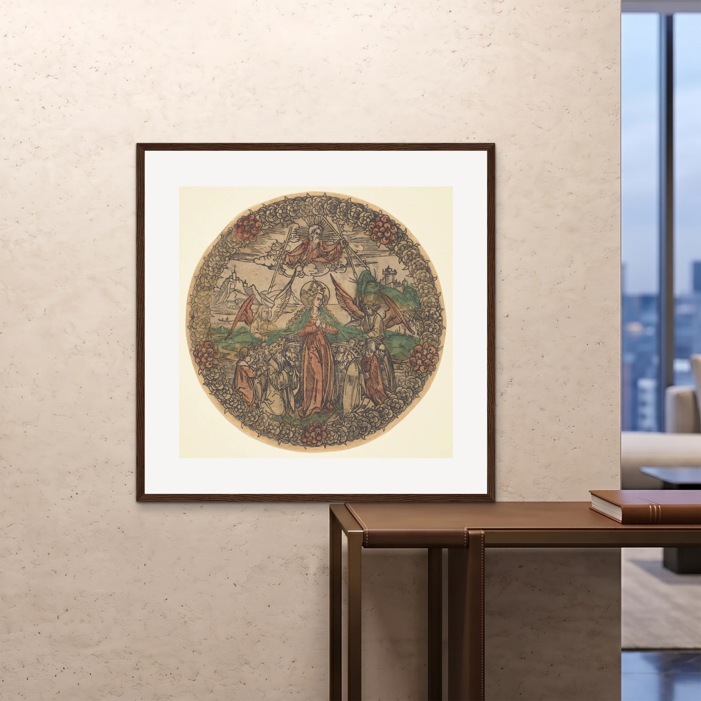 Orlonzo - FRAMED PRINT DARK WOOD 100100cm4040 ROOM