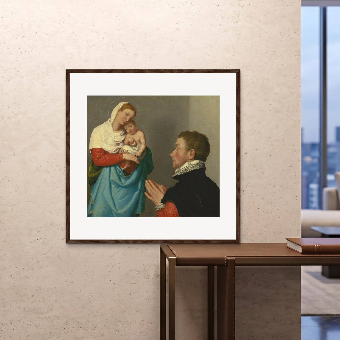 Orlonzo - FRAMED PRINT DARK WOOD 100100cm4040 ROOM