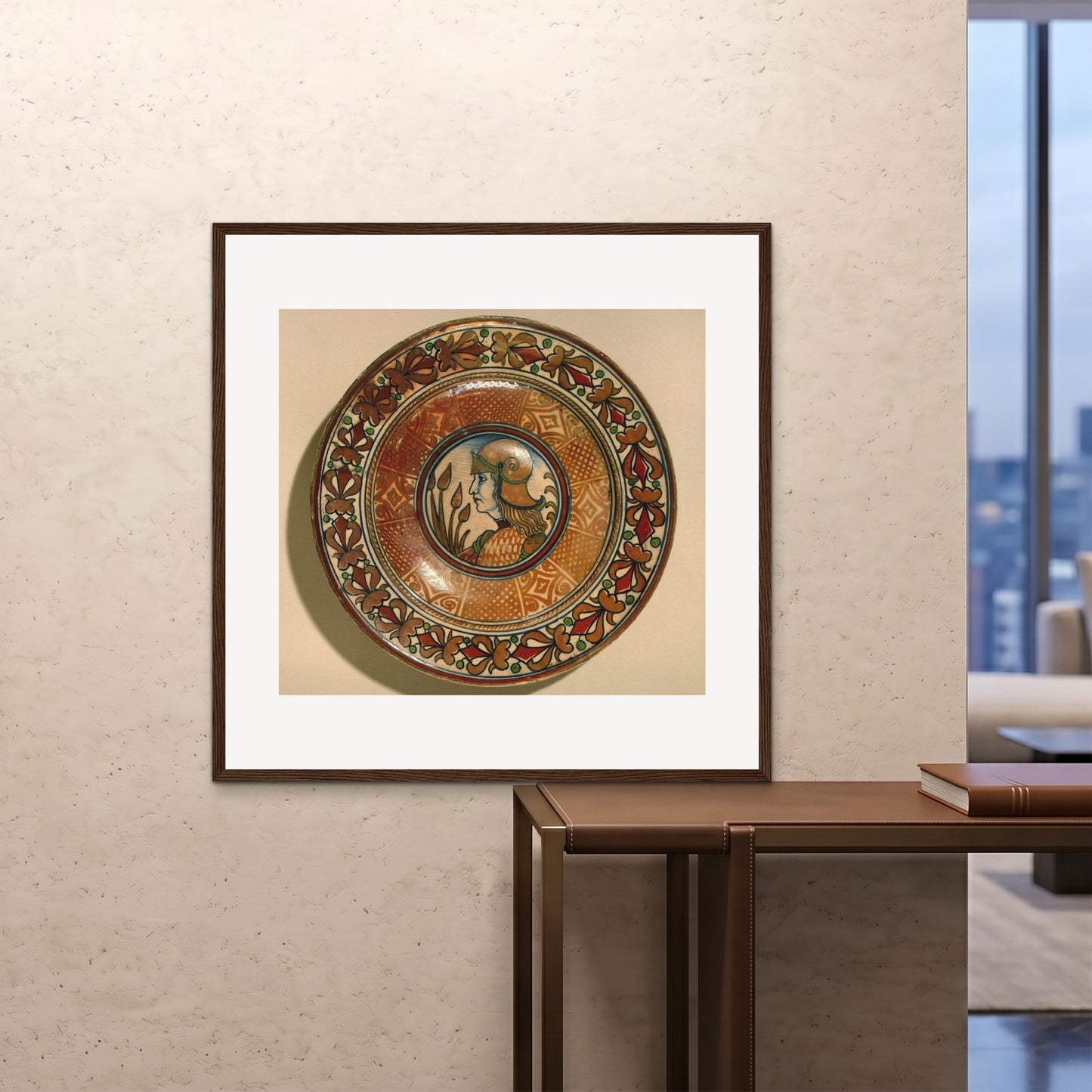 Orlonzo - FRAMED PRINT DARK WOOD 100100cm4040 ROOM