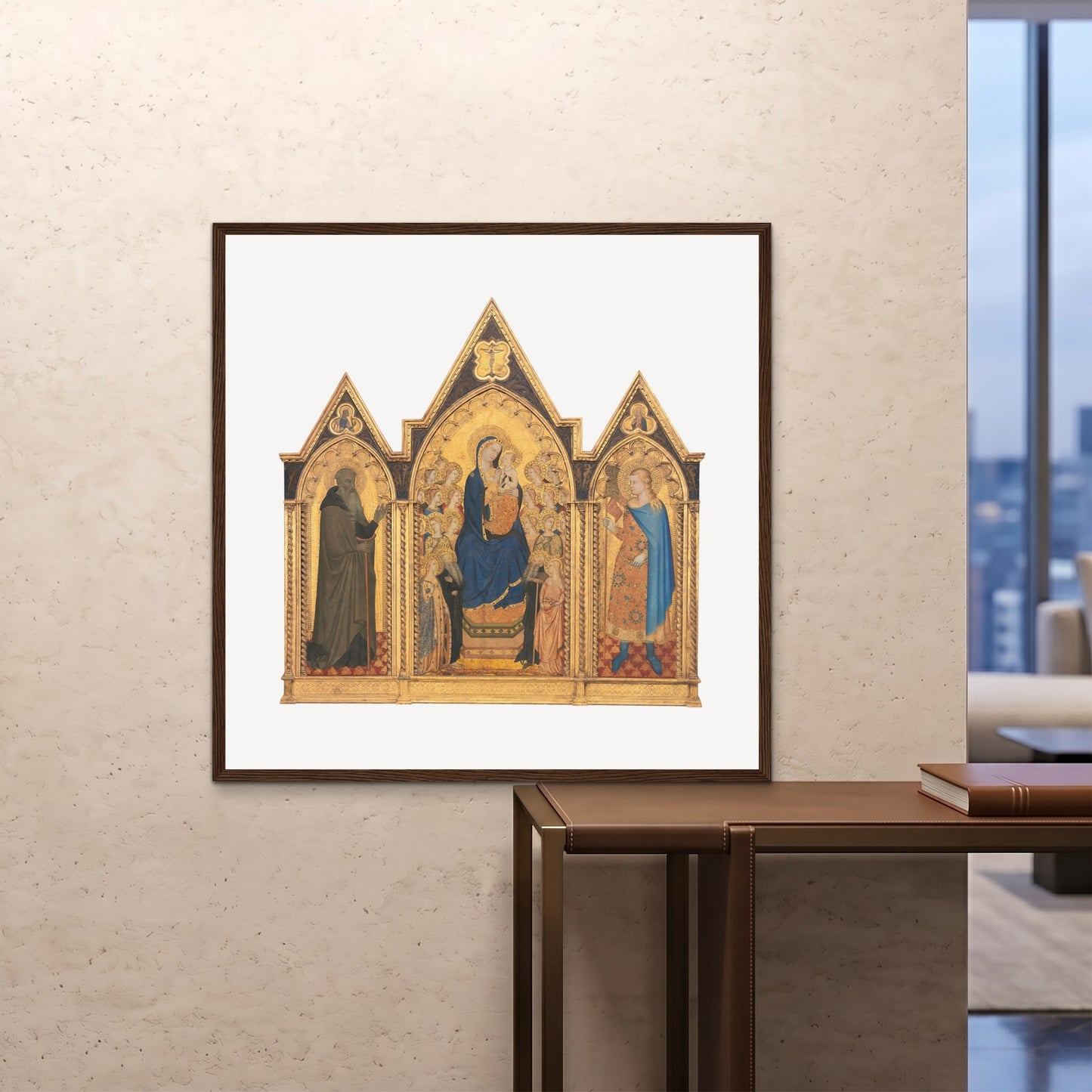 Orlonzo - FRAMED PRINT DARK WOOD 100100cm4040 ROOM