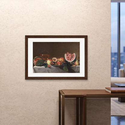 Orlonzo - FRAMED PRINT DARK WOOD 10070cm4028 ROOM