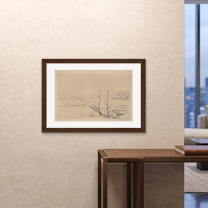 Orlonzo - FRAMED PRINT DARK WOOD 10070cm4028 ROOM