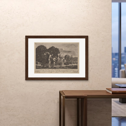 Orlonzo - FRAMED PRINT DARK WOOD 10070cm4028 ROOM