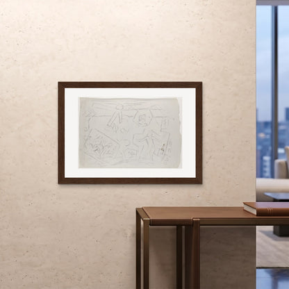 Orlonzo - FRAMED PRINT DARK WOOD 10070cm4028 ROOM