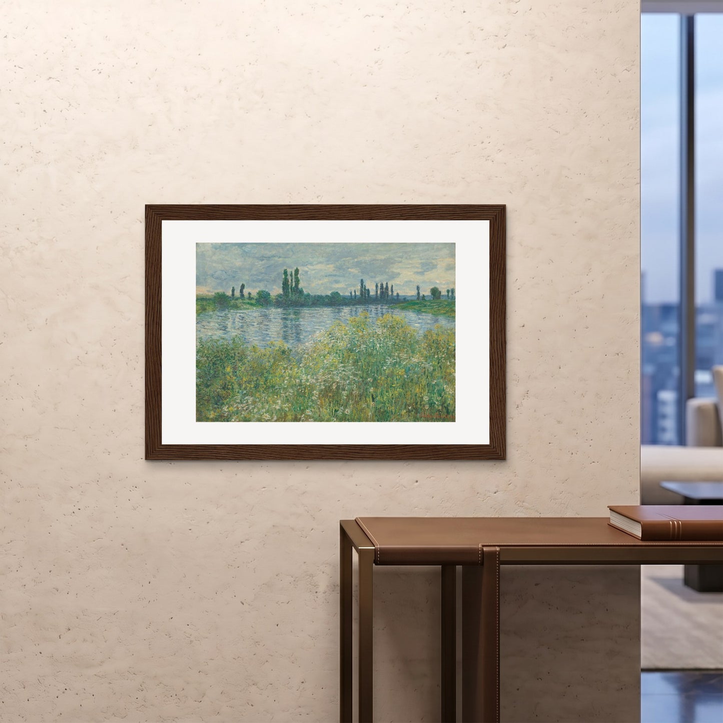 Orlonzo - FRAMED PRINT DARK WOOD 10070cm4028 ROOM