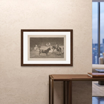 Orlonzo - FRAMED PRINT DARK WOOD 10070cm4028 ROOM