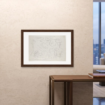 Orlonzo - FRAMED PRINT DARK WOOD 10070cm4028 ROOM