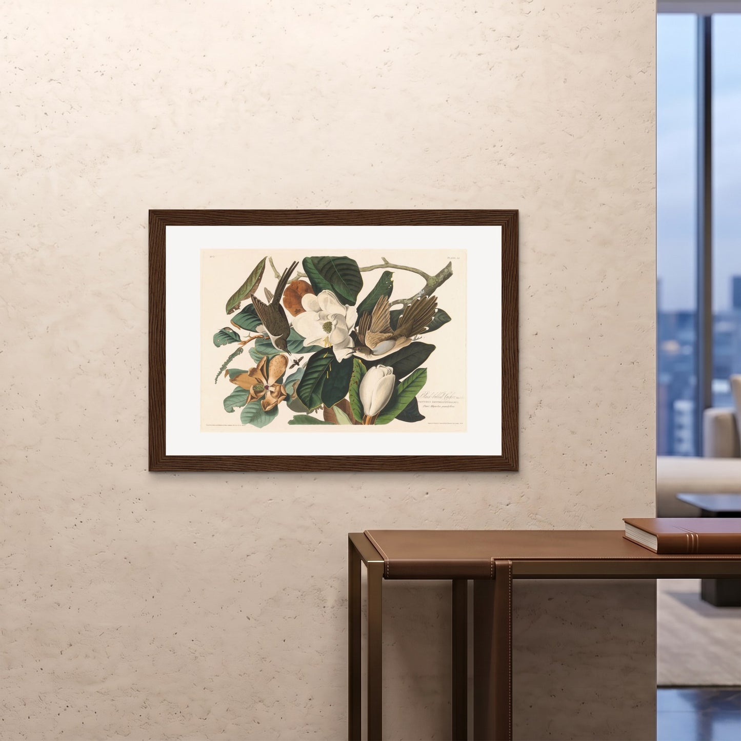 Orlonzo - FRAMED PRINT DARK WOOD 10070cm4028 ROOM