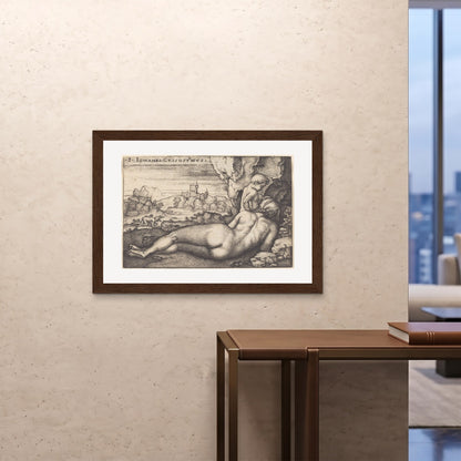 Orlonzo - FRAMED PRINT DARK WOOD 10070cm4028 ROOM